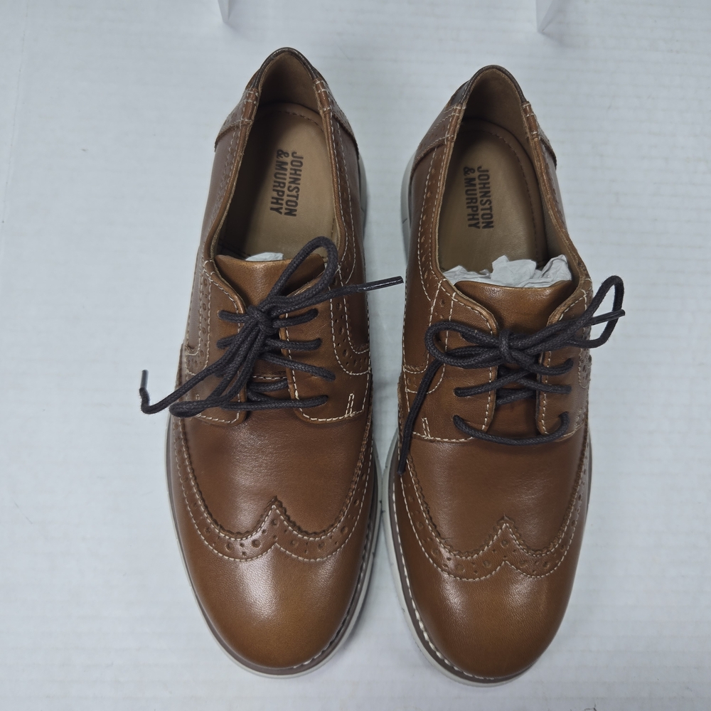 *NEW* Johnston & Murphy Big Kid Holden Wing Tip Dress Shoes Size 2 (Little Boys) - Picture 6 of 12